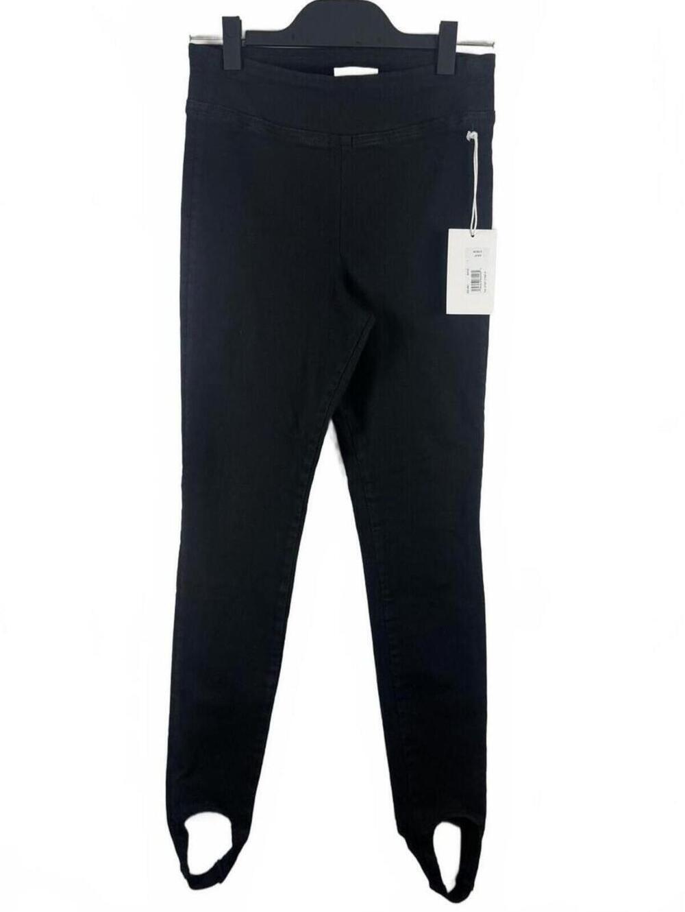 NWT! FRAME The Jetset‎ High-Rise Stirrup Leggings Sheen Noir Black Size 1 (XS/S)